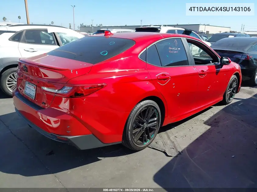 2025 TOYOTA CAMRY VIN 4T1DAACK4SU143106 — фото 4