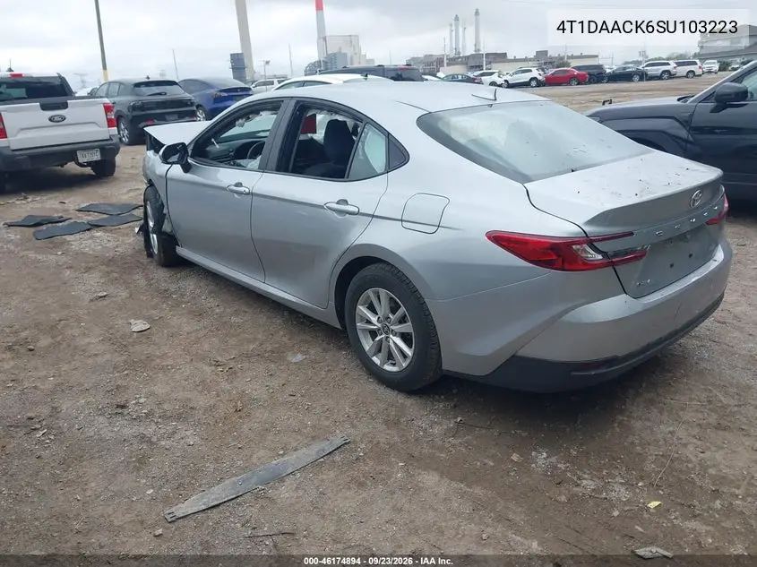 2025 TOYOTA CAMRY VIN 4T1DAACK6SU103223 — фото 3