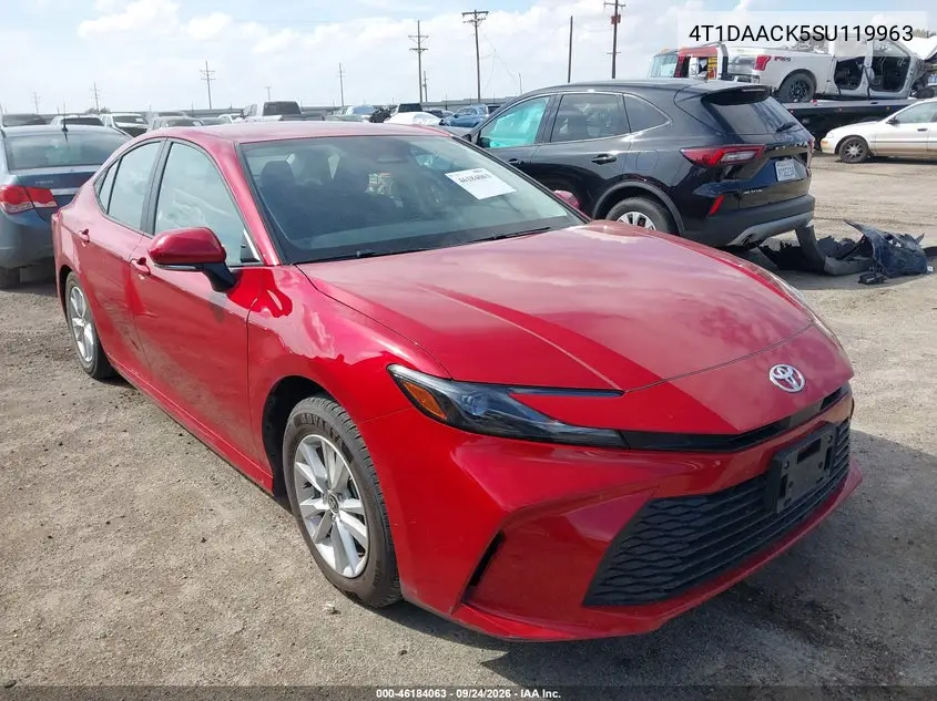 TOYOTA CAMRY 2025, VIN 4T1DAACK5SU119963