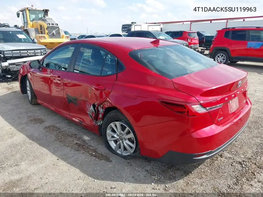 2025 TOYOTA CAMRY VIN 4T1DAACK5SU119963 — фото 3