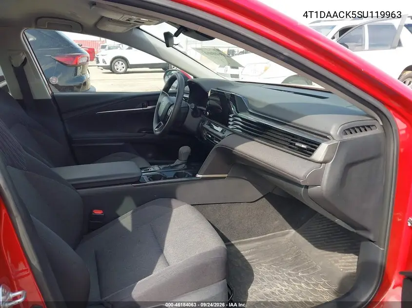 2025 TOYOTA CAMRY VIN 4T1DAACK5SU119963 — фото 5