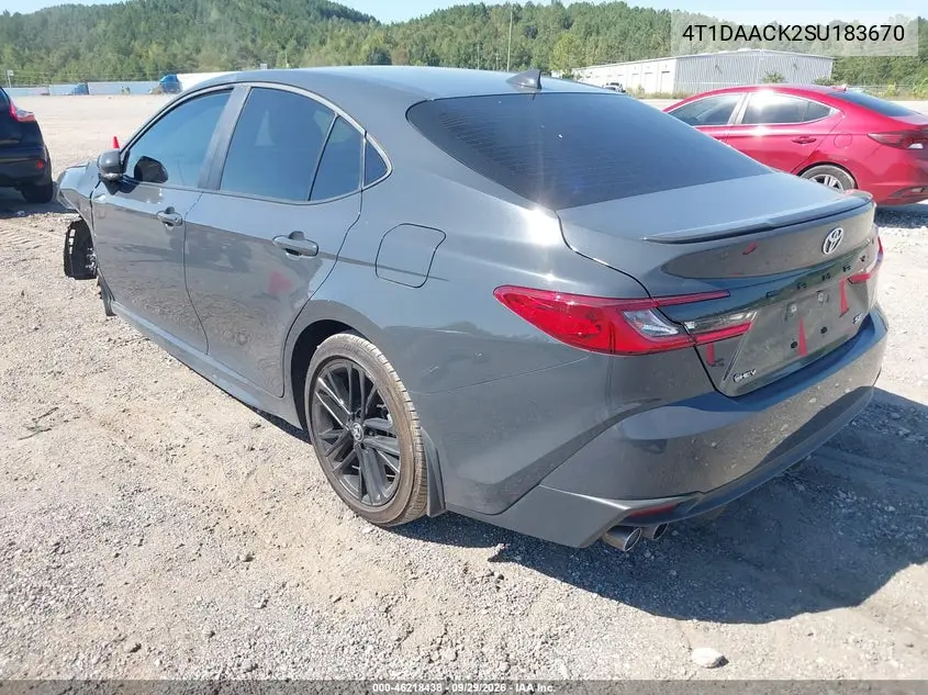 2025 TOYOTA CAMRY VIN 4T1DAACK2SU183670 — фото 3