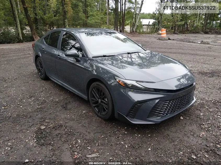 TOYOTA CAMRY 2025, VIN 4T1DBADK5SU537922
