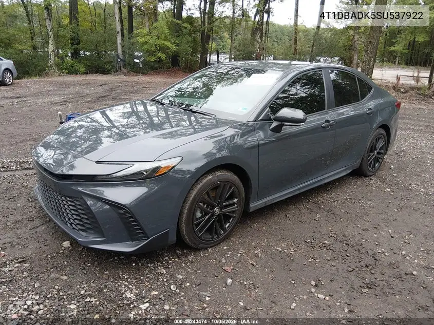 2025 TOYOTA CAMRY VIN 4T1DBADK5SU537922 — фото 2