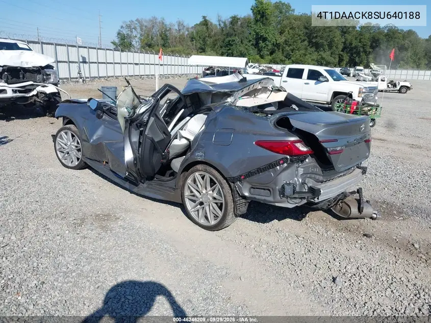 2025 TOYOTA CAMRY VIN 4T1DAACK8SU640188 — фото 3