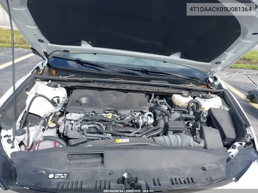 2025 TOYOTA CAMRY VIN 4T1DAACK0SU081364 — фото 10