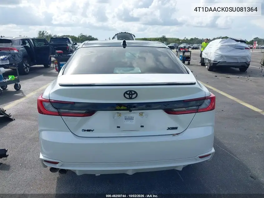 2025 TOYOTA CAMRY VIN 4T1DAACK0SU081364 — фото 17