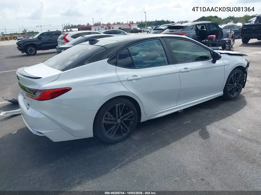 2025 TOYOTA CAMRY VIN 4T1DAACK0SU081364 — фото 5