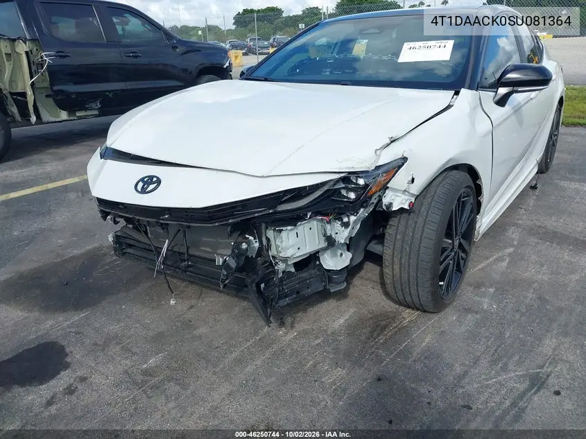 2025 TOYOTA CAMRY VIN 4T1DAACK0SU081364 — фото 7