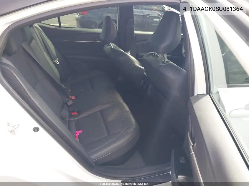 2025 TOYOTA CAMRY VIN 4T1DAACK0SU081364 — фото 8