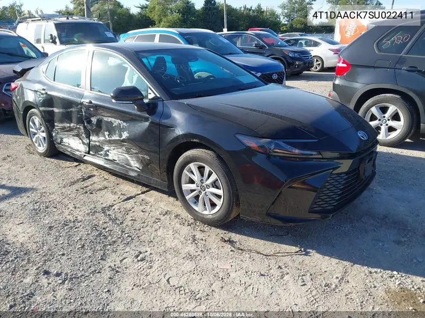 TOYOTA CAMRY 2025, VIN 4T1DAACK7SU022411