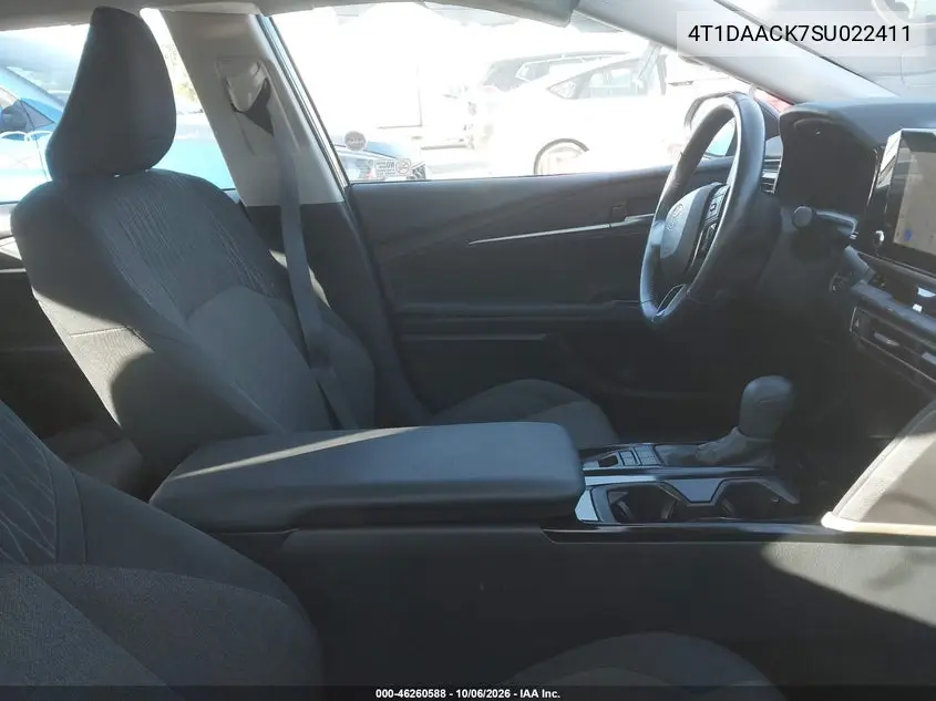 2025 TOYOTA CAMRY VIN 4T1DAACK7SU022411 — фото 5