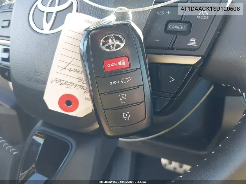 2025 TOYOTA CAMRY VIN 4T1DAACK1SU120608 — фото 11