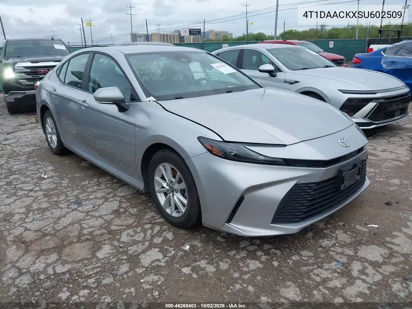 TOYOTA CAMRY 2025, VIN 4T1DAACKXSU602509