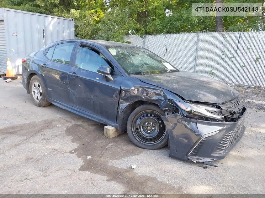 TOYOTA CAMRY 2025, VIN 4T1DAACK0SU542143