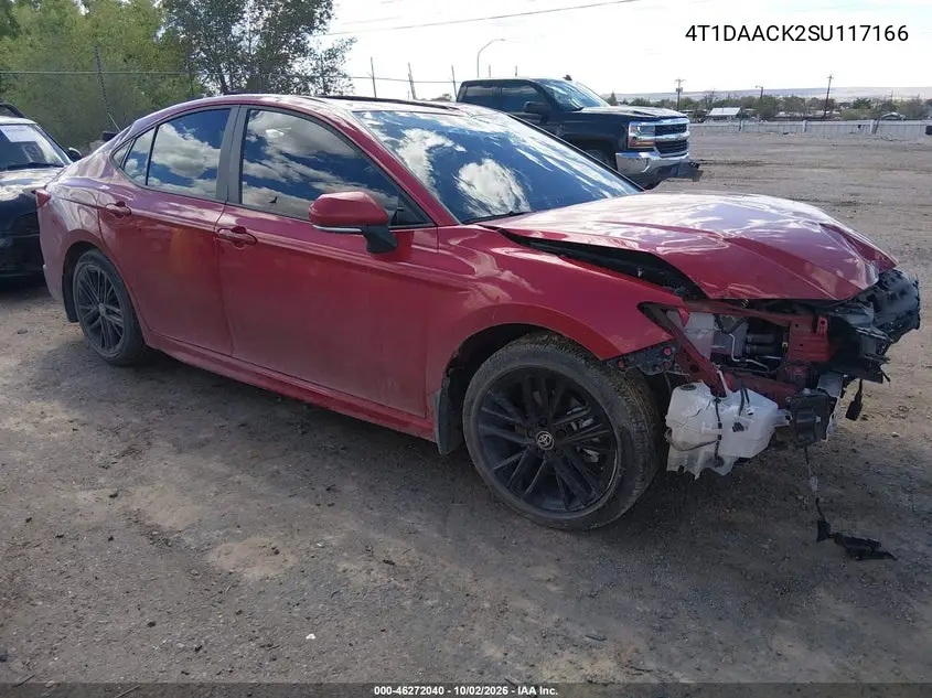 TOYOTA CAMRY 2025, VIN 4T1DAACK2SU117166