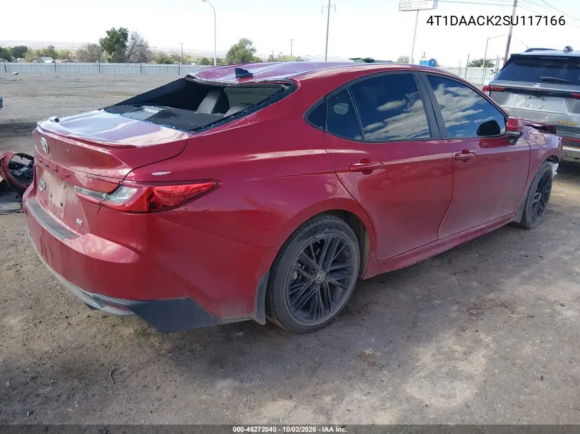 2025 TOYOTA CAMRY VIN 4T1DAACK2SU117166 — фото 4