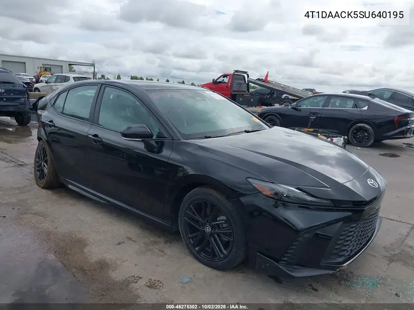 TOYOTA CAMRY 2025, VIN 4T1DAACK5SU640195