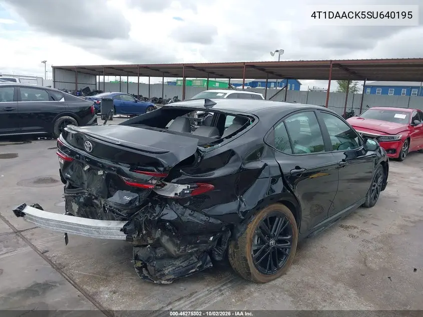 2025 TOYOTA CAMRY VIN 4T1DAACK5SU640195 — фото 4