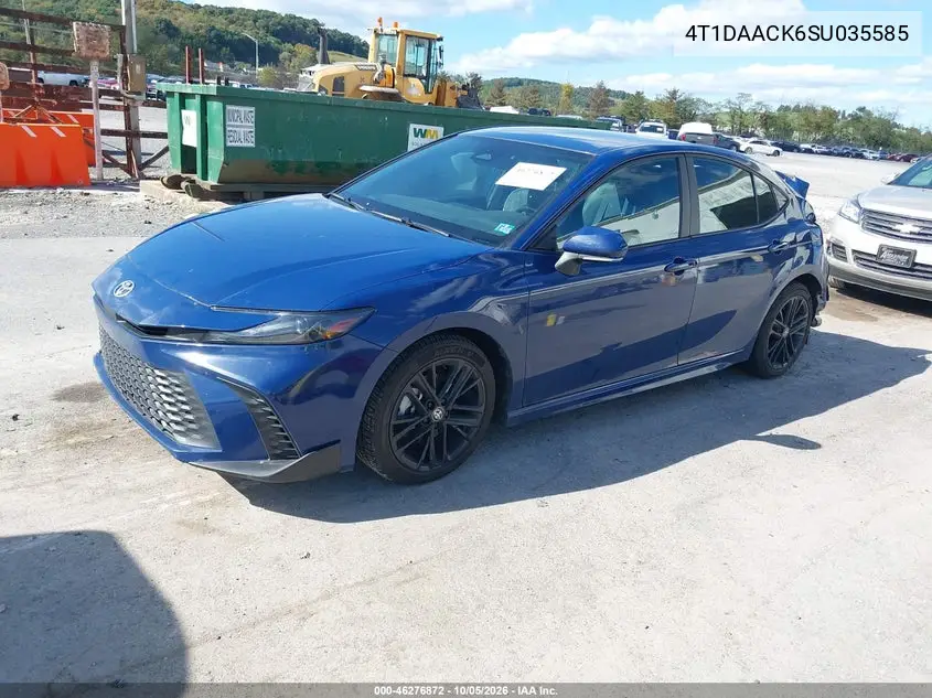 2025 TOYOTA CAMRY VIN 4T1DAACK6SU035585 — фото 2