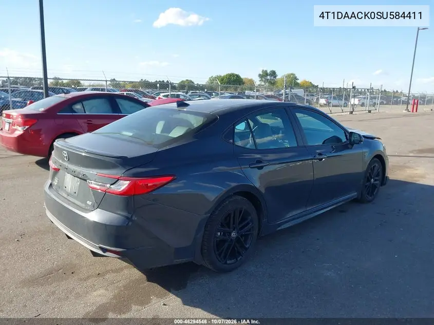2025 TOYOTA CAMRY VIN 4T1DAACK0SU584411 — фото 4