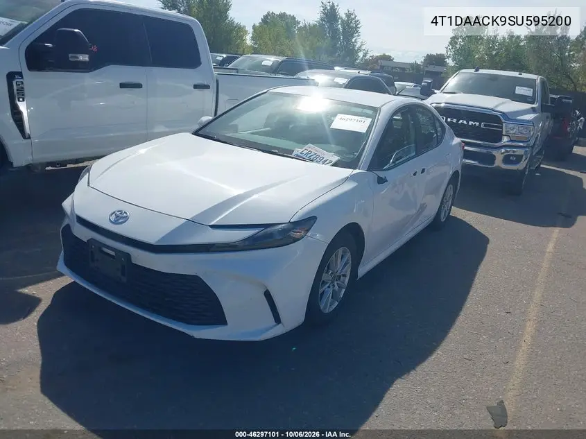 2025 TOYOTA CAMRY VIN 4T1DAACK9SU595200 — фото 2