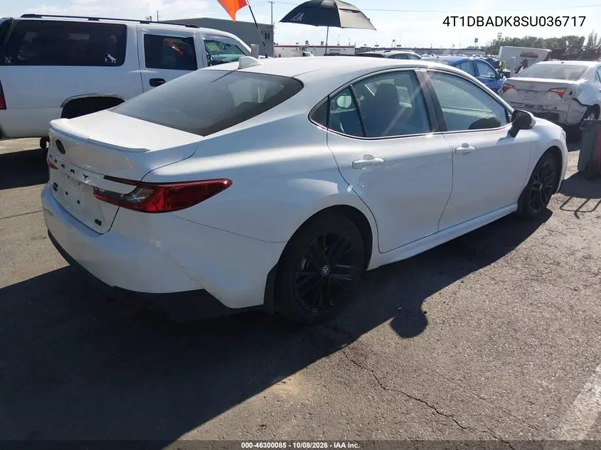 2025 TOYOTA CAMRY VIN 4T1DBADK8SU036717 — фото 4