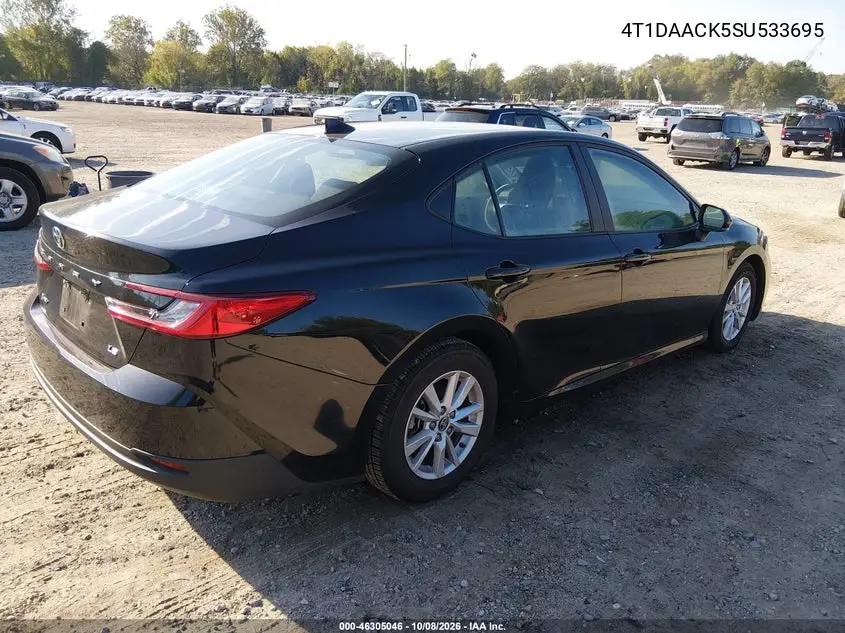 2025 TOYOTA CAMRY VIN 4T1DAACK5SU533695 — фото 4