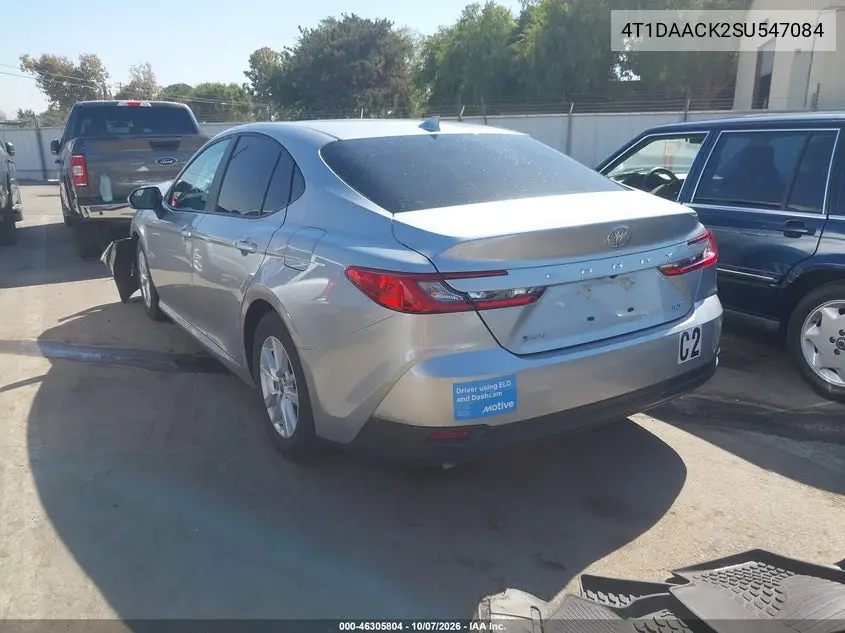 2025 TOYOTA CAMRY VIN 4T1DAACK2SU547084 — фото 3