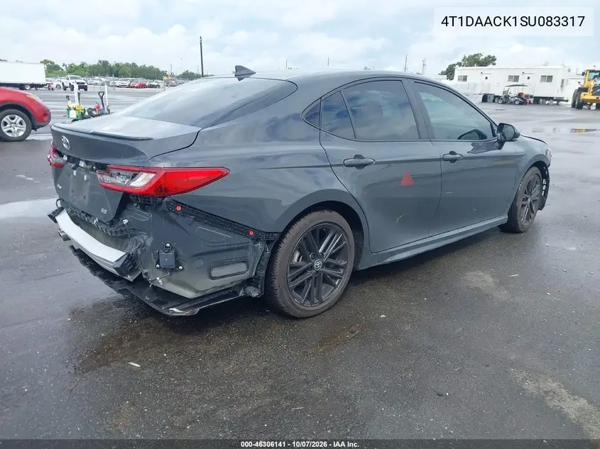 2025 TOYOTA CAMRY VIN 4T1DAACK1SU083317 — фото 4