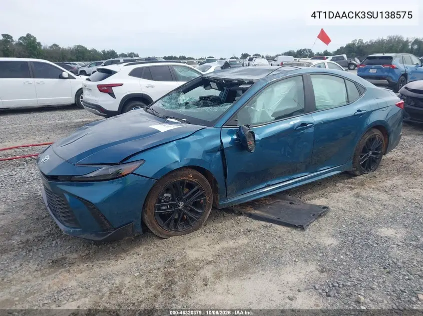 2025 TOYOTA CAMRY VIN 4T1DAACK3SU138575 — фото 2