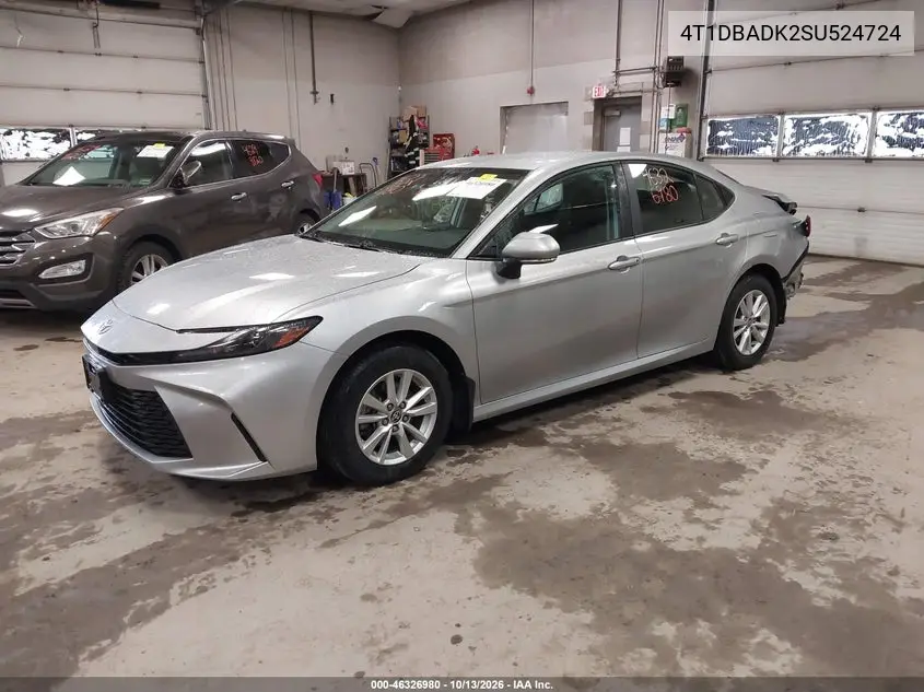 2025 TOYOTA CAMRY VIN 4T1DBADK2SU524724 — фото 2