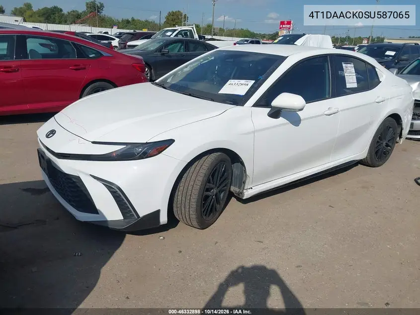 2025 TOYOTA CAMRY VIN 4T1DAACK0SU587065 — фото 2