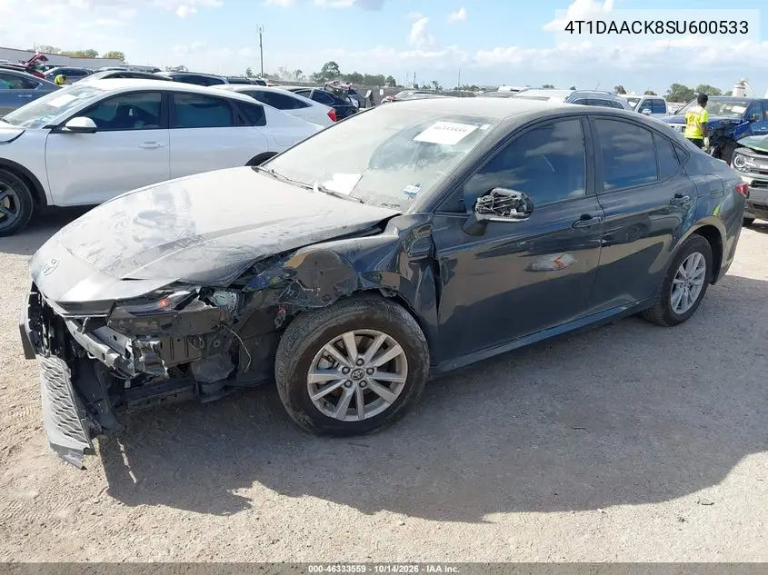 2025 TOYOTA CAMRY VIN 4T1DAACK8SU600533 — фото 2
