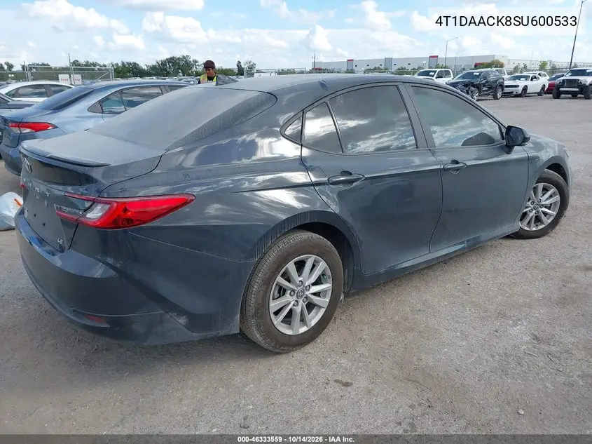 2025 TOYOTA CAMRY VIN 4T1DAACK8SU600533 — фото 4