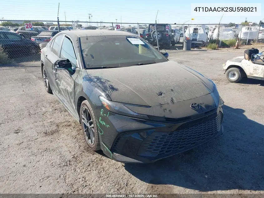 TOYOTA CAMRY 2025, VIN 4T1DAACK2SU598021