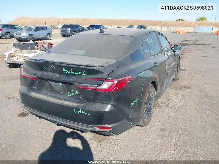 2025 TOYOTA CAMRY VIN 4T1DAACK2SU598021 — фото 4
