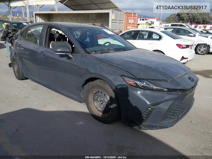 TOYOTA CAMRY 2025, VIN 4T1DAACK3SU532917