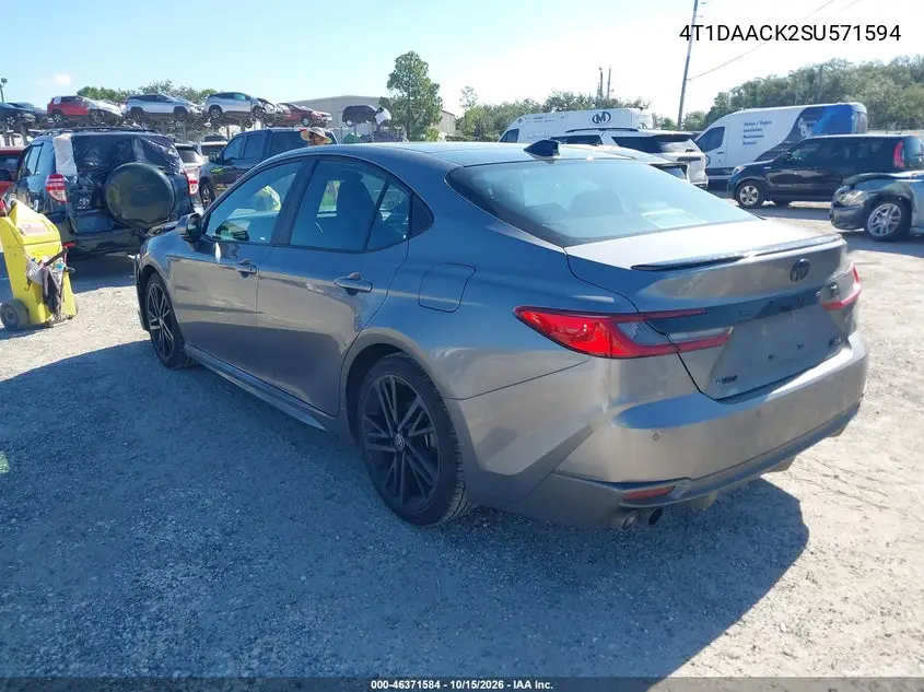 2025 TOYOTA CAMRY VIN 4T1DAACK2SU571594 — фото 3
