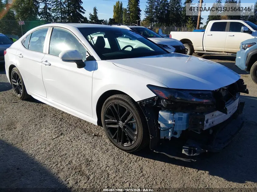 TOYOTA CAMRY 2025, VIN 4T1DAACK3SU564346
