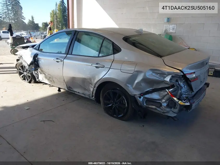 2025 TOYOTA CAMRY VIN 4T1DAACK2SU505160 — фото 3