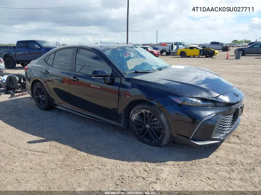 TOYOTA CAMRY 2025, VIN 4T1DAACK0SU027711
