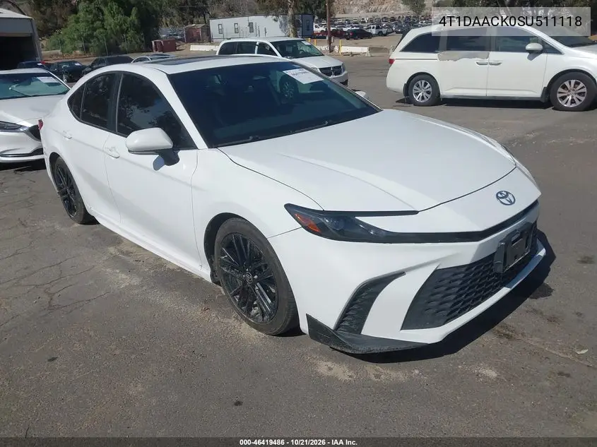 TOYOTA CAMRY 2025, VIN 4T1DAACK0SU511118