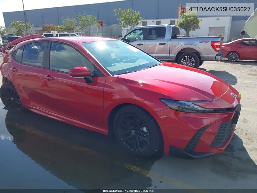 TOYOTA CAMRY 2025, VIN 4T1DAACK5SU035027