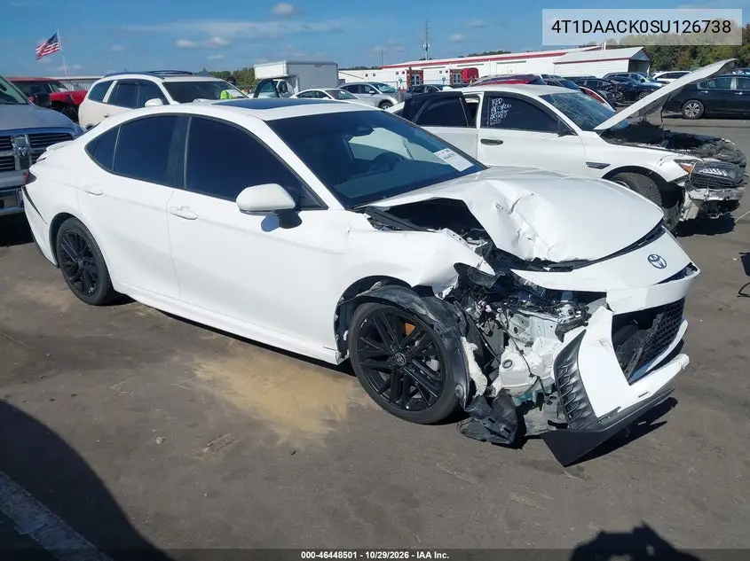 TOYOTA CAMRY 2025, VIN 4T1DAACK0SU126738