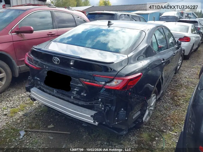 2026 TOYOTA CAMRY VIN 4T1DAACKXTU736227 — фото 4