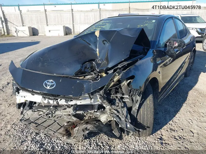 2026 TOYOTA CAMRY VIN 4T1DBADK2TU045978 — фото 2