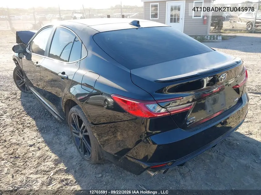 2026 TOYOTA CAMRY VIN 4T1DBADK2TU045978 — фото 3