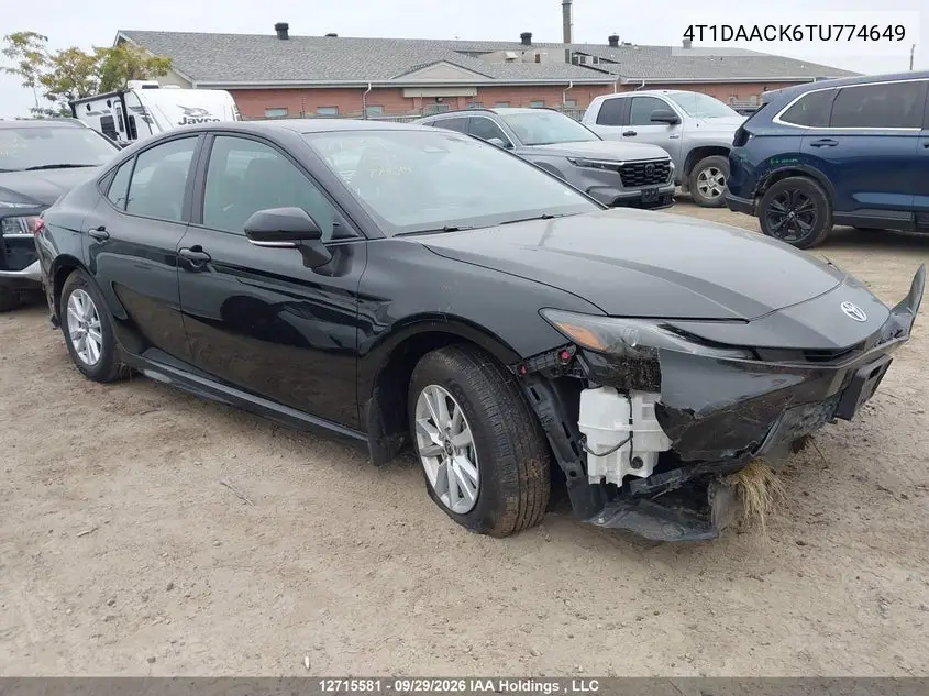 TOYOTA CAMRY 2026, VIN 4T1DAACK6TU774649