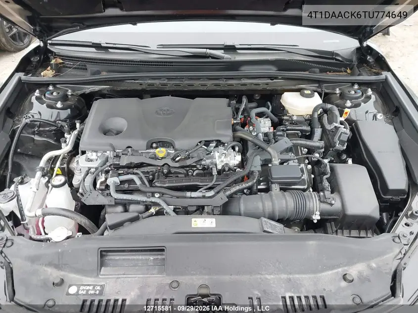 2026 TOYOTA CAMRY VIN 4T1DAACK6TU774649 — фото 10